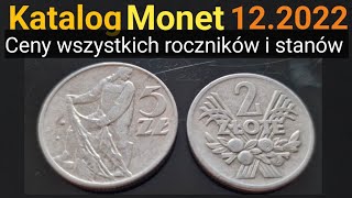 Katalog monet Ceny Grudzień 2022 5 zł Rybak 2 zł Jagoda Wszystkie roczniki od 1958 do 1974 [upl. by Retsila]