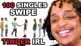 100 Single Gen Z Play Tinder IRL 😂 [upl. by Rolfston]