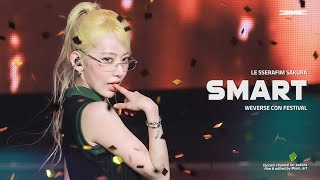 240615 르세라핌 사쿠라 Smart 직캠 LE SSERAFIM Sakura 4k Fancam 2024 Weverse Con Festival [upl. by Yrennalf]