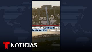 📍El huracán Milton causó destrozos a su paso por la costa oeste de Florida  Noticias Telemundo [upl. by Gertruda]