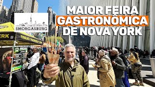 Como é a MAIOR FEIRA GASTRONÔMICA de Nova York  Smorgasburg [upl. by Eatnoed]