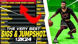 The BEST Signature Dribble Moves amp Jumpshot in NBA 2K24 [upl. by Idnahk]