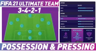 FIFA 21 ULTIMATE TEAM POSSESSION amp PRESSING 3421 CUSTOM TACTICS [upl. by Amr916]