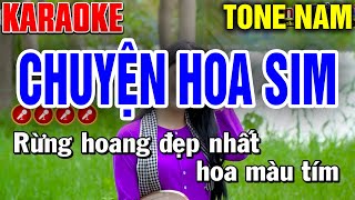 CHUYỆN HOA SIM Karaoke Nhạc Sống Tone Nam  Cm  Tình Trần Karaoke [upl. by Tristis]