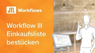 JTLWorkflow III  Einkaufsliste bestücken [upl. by Fonsie]