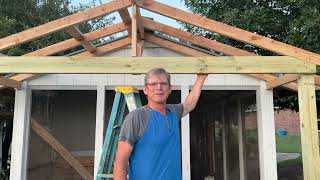 Day 2 Completing Chicken Coop Roof Purlings [upl. by Geof]