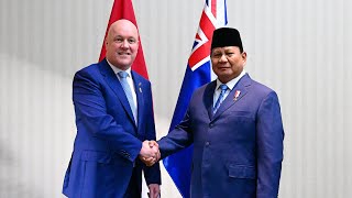 Pertemuan Bilateral Presiden Prabowo dengan PM Selandia Baru Christopher Luxon Lima 15 Nov 2024 [upl. by Orelie]