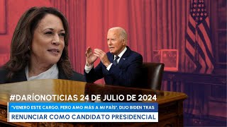 quotVenero este cargo pero amo más a mi paísquot dijo Biden tras renunciar como candidato presidencial [upl. by Yllak563]