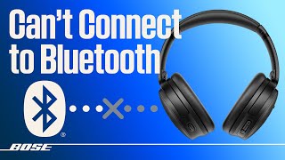 Bose Wireless Headphones – Cant Connect Bluetooth® Device [upl. by Hullda]