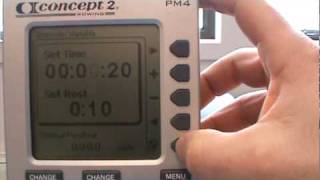 How to set up a Tabata on a Concept2 PM3 or PM4 [upl. by Notyalk867]