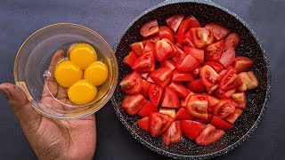 Just add Eggs to Tomato Quick Breakfast in 5 minutes Simple and delicious Recipe [upl. by Eta423]