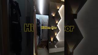 Led panel with hidden door 🚪 👀 carpenter home interiorwooddesign homeinterior homeinterior [upl. by Ennagroeg]