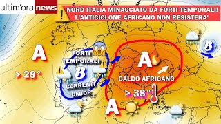 METEO SVOLTA INCREDIBILE CALDO POCO DURATURO SUL NORD ITALIA TORNANO FORTI TEMPORALI CON GRANDINE [upl. by Emmuela591]