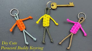 How To Make A Paracord Buddy Keyring Tutorial  Keychain  Paracord Zipper Pull Lanyard Tutorial [upl. by Nodnelg]