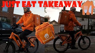 My day as an ebike courier for Just eat Takeaway Thuisbezorgd in the Netherlands [upl. by Gney543]