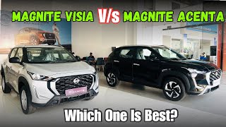 New Nissan Magnite Visia Vs Acenta Full Detailed Comparison ✅ Visia Vs Visia Plus ❤️ Magnite 2025 [upl. by Il]