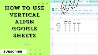 How To Use Vertical Align Google Sheets [upl. by Charpentier]