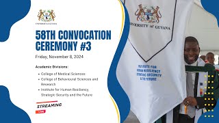 The University of Guyana 58th Convocation  Ceremony 3 [upl. by Aicarg731]