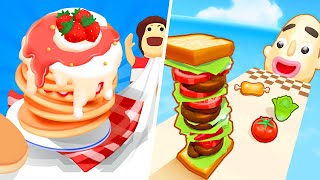 Pancake Run  Sandwich Runner  All Level Gameplay AndroidiOS  NEW BIG APK UPDATE [upl. by Alliehs]