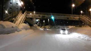 トラックの車窓とオバカなひとりごと～R12岩見沢、深夜の豪雪地帯を走る [upl. by Nagiam122]