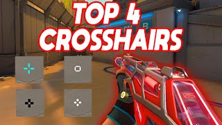 Top 4 Crosshairs To Use in Valorant  Codes [upl. by Dlarej295]