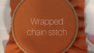 Wrapped chain stitch [upl. by Lenrad159]