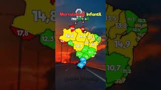 ● Mortalidade Infantil no Brasil  mapper map geography maps mapping shorts [upl. by Reitrac]