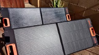 GRECELL 100W Portable Solar Panel for Power Station Generator Review Perfect application for portab [upl. by Cissy861]