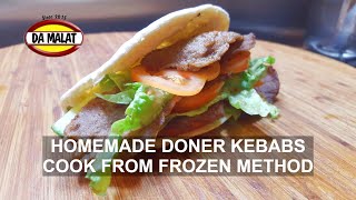 Homemade Doner Kebab Meat Cooked From Frozen Method [upl. by Ahcsat]