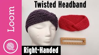 EASY Loom Knit Twisted Headband BEGINNER FRIENDLY [upl. by Fusco]