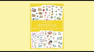 SUMMER FUN STICKER BOOK  FLIP THROUGH  Planything [upl. by Picardi]