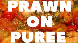 how to make Prawn On Puree recipe Indian Cooking chapatti bread British Indian Restaurant Food [upl. by Dermot]