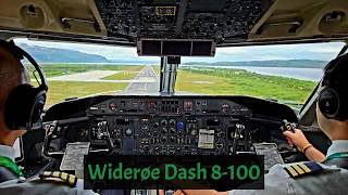 Widerøe Dash 8100 Approach into Lakselv Norway [upl. by Sibelle]