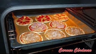 Mini pizzas en masa para empanadillas Receta paso a paso de Carmen Cárdenas [upl. by Samala]