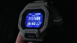 Backlight Brightness TEST on GShock GBD200 Casio watch [upl. by Kliman]