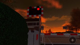 Barriers Fixed Late Start Freight Foxbrook Level Crossing  ROBLOX [upl. by Nanci]