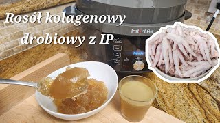 Rosół kolagenowy drobiowy z Instant Pot kurze łapki Chicken feet Collagen broth in IP [upl. by Marna469]