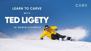 Learn to carve with Ted Ligety 5x world champion  CARV [upl. by Suhsoj]