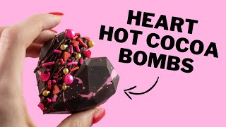 HOW TO MAKE HOT COCOA BOMBS FOR VALENTINE’S DAY [upl. by Einnij]