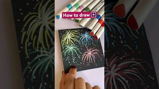 How to draw fireworks✨easy drawing tutorial diy art drawing viral shorts 1k painting cute [upl. by Idyh]