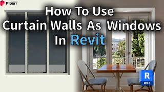 How To Use Curtain Wall as Windows in Revit Placing Windows Tagging Curtain walls [upl. by Caylor642]