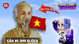 Minecraft Sulker xây tượng chủ tịch Hồ Chí Minh mừng ngày Quốc Khánh 29 trong 40H [upl. by Ahsikal]