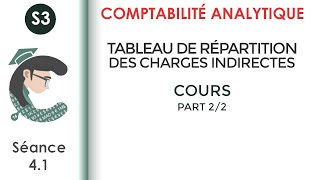 Tableau de répartition des charges indirectes 22 séance 41 LaComptabilitéanalytique [upl. by Nylyak]