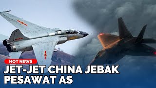 CUMA HITUNGAN MENIT Jet jet Tempur China Pergoki Pesawat Intai Canggih Amerika di Selat Taiwan [upl. by Gonzalo]