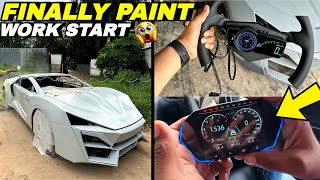 Finally Lykan Hypersport Paint Work Start 🔥  New Speedometer 😱 [upl. by Moorefield]