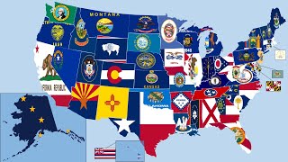 Timeline of US State Flags [upl. by Sherie]