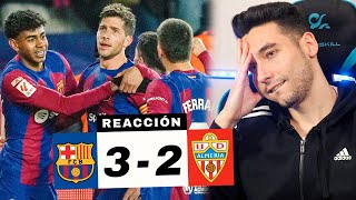 REACCIONANDO al Barcelona vs Almería 32 SERGI ROBERTO HÉROE [upl. by Palermo]