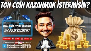 Ton coin dağıtıyorum Telegram botlarından kaç dolar kazandık [upl. by Trebleda]