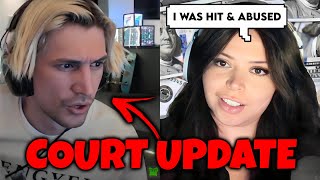 XQC Gives Update after Protective Order Court Hearing filed by Adept [upl. by Hnahym90]