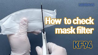 how to check kf94 mask filter  4ply filter [upl. by Dripps]